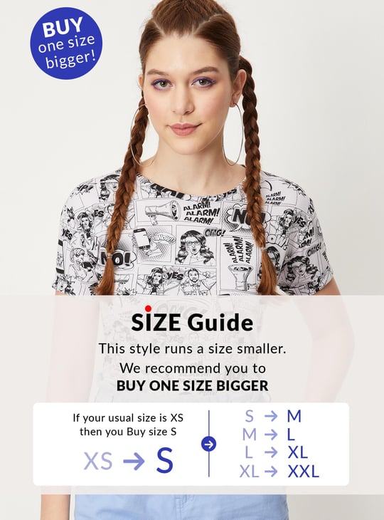 Women All-Over Printed Crop T-shirt
