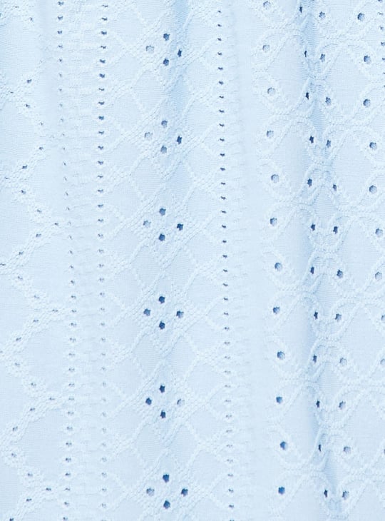 Women Schiffli Embroidered Knit Dress