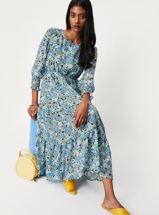 Women Printed Flared Maxi Dress