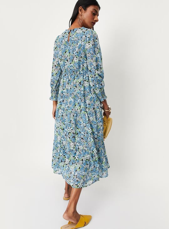 Women Printed Flared Maxi Dress