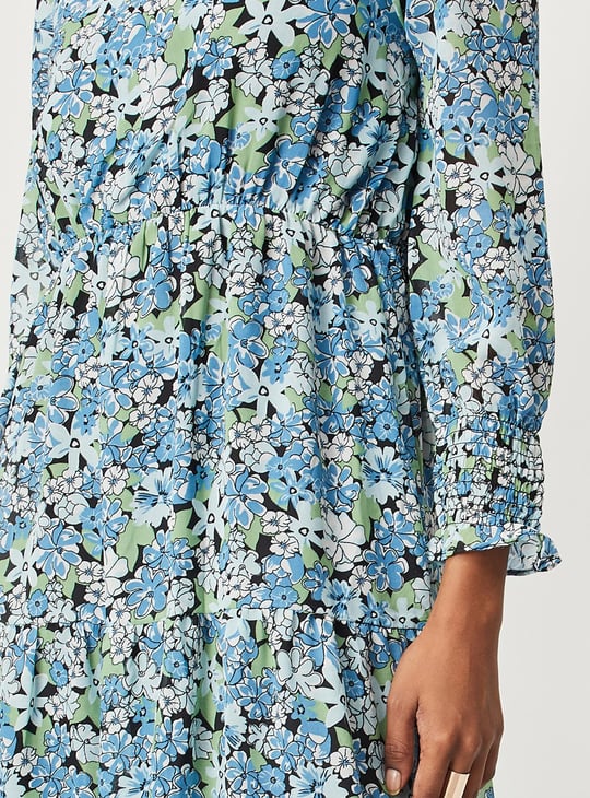 Women Printed Flared Maxi Dress