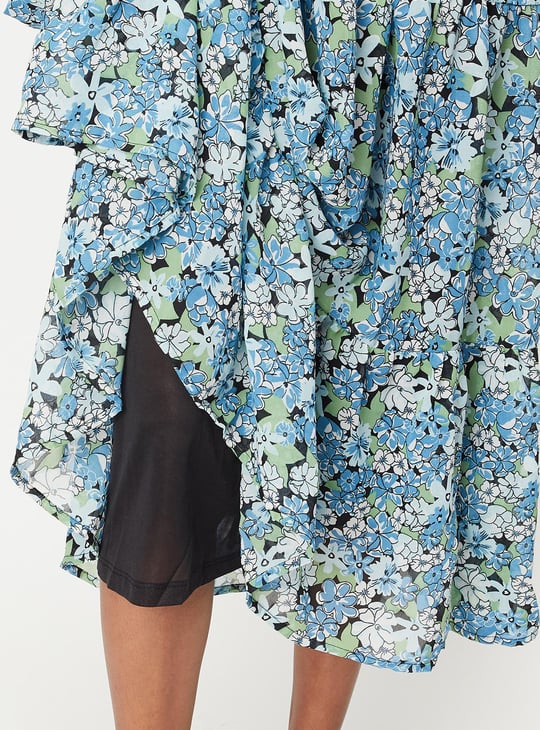 Women Printed Flared Maxi Dress