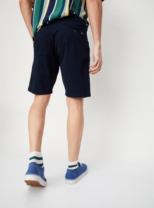 Men Solid Slim Fit Stretch Shorts