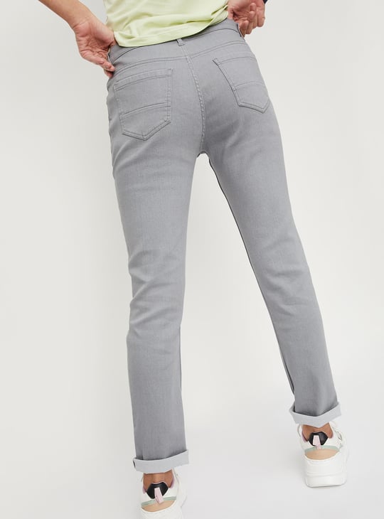 Women Solid Pencil Fit Jeans