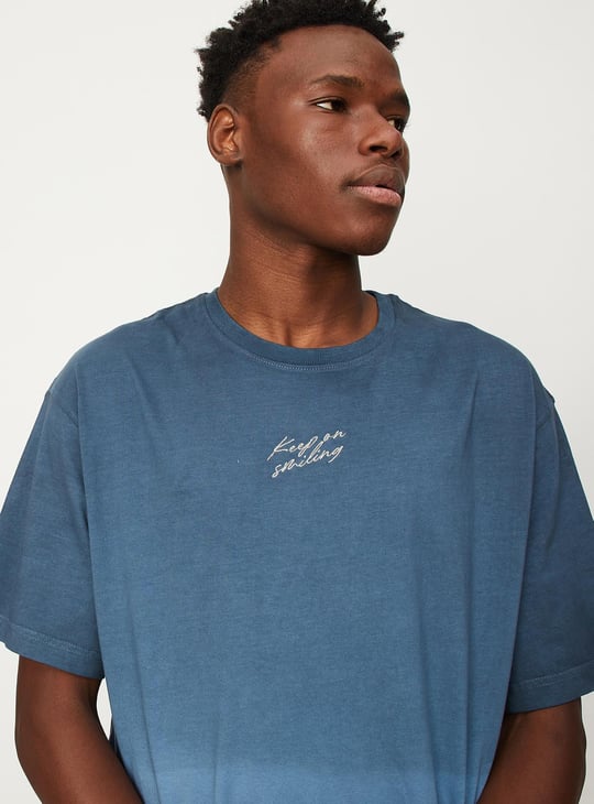 Men Dip Dye Oversized T-shirt