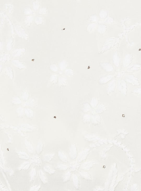 Women Handcrafted Chikankari Maxi Dress