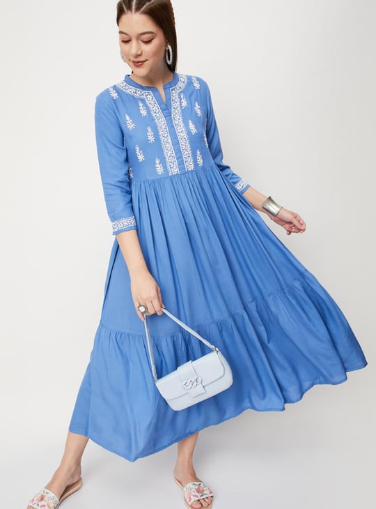 chinese dress ladies ThelucknowichikanAnushka Styled Western Chikankari Kurta & Gharara Set –  The Lucknowi Chikan