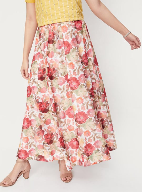 Women Floral Printed Maxi Skirt