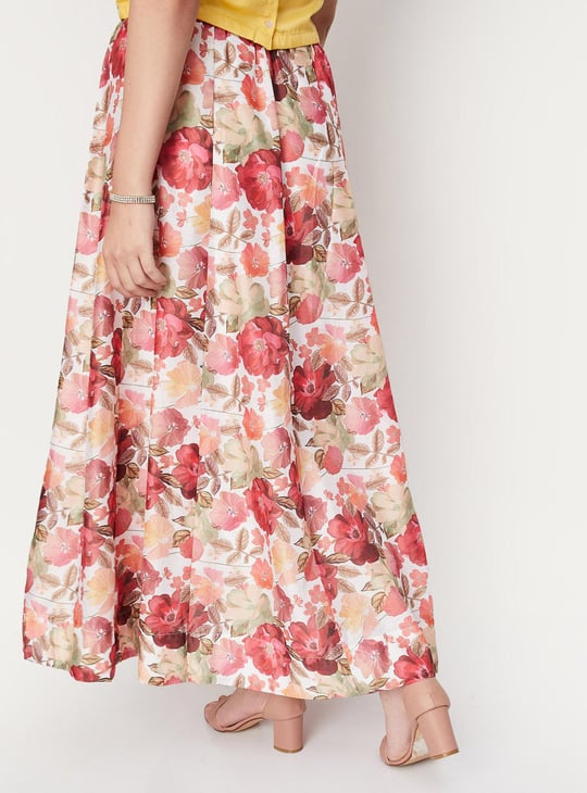 Women Floral Printed Maxi Skirt