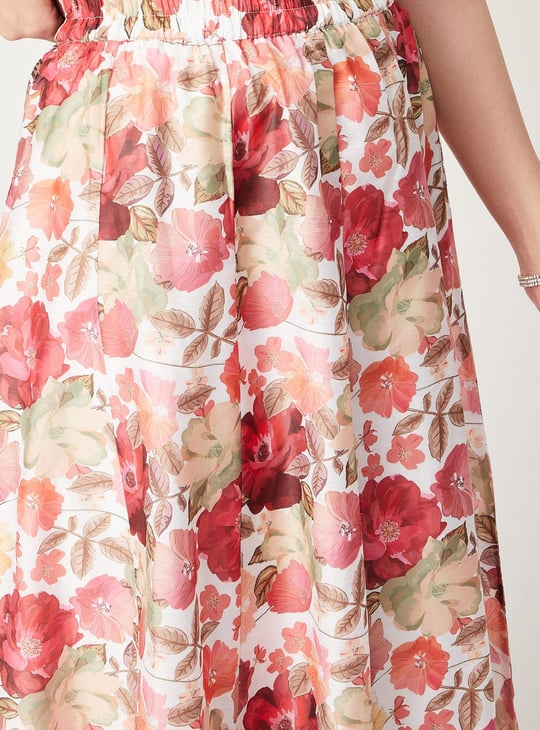 Women Floral Printed Maxi Skirt