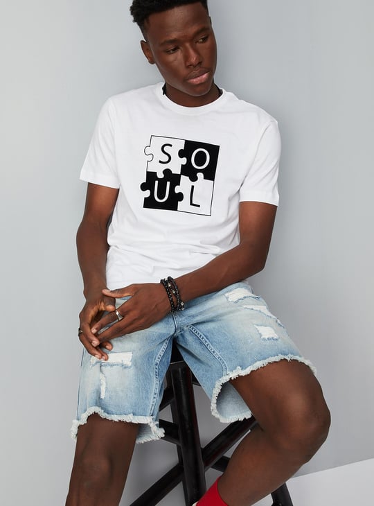 URB_N Men Slim Fit Graphic T-shirt