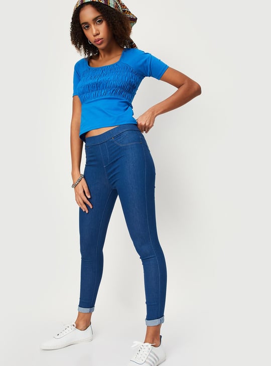 Women Solid Jeggings