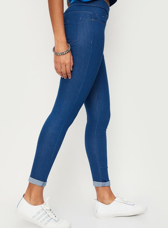 Women Solid Jeggings