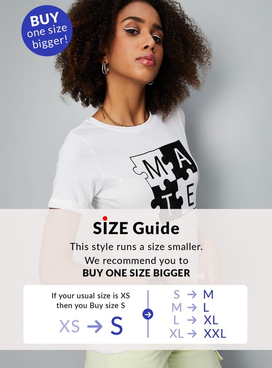 Women Slogan Printed Round Neck T-shirt