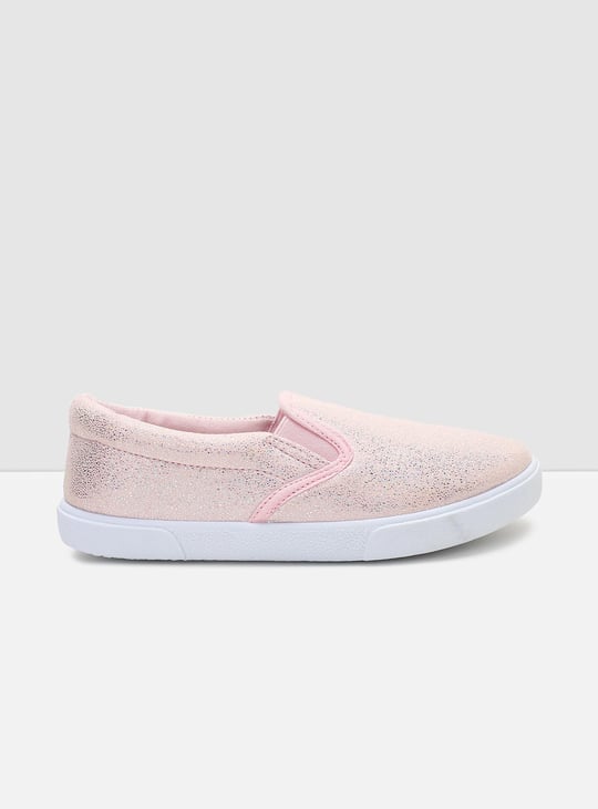 Girls Shimmery Slip-On Casual Shoes