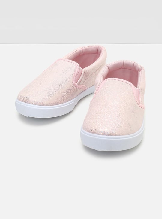 Girls Shimmery Slip-On Casual Shoes