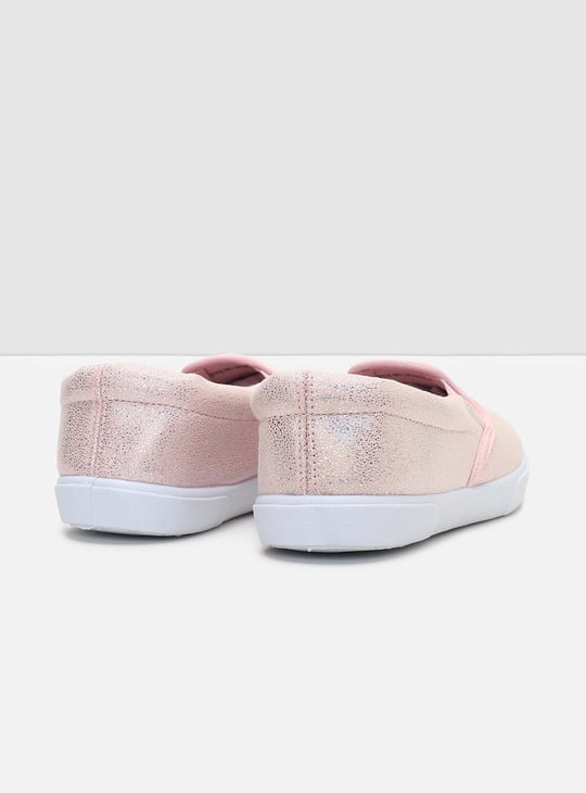 Girls Shimmery Slip-On Casual Shoes