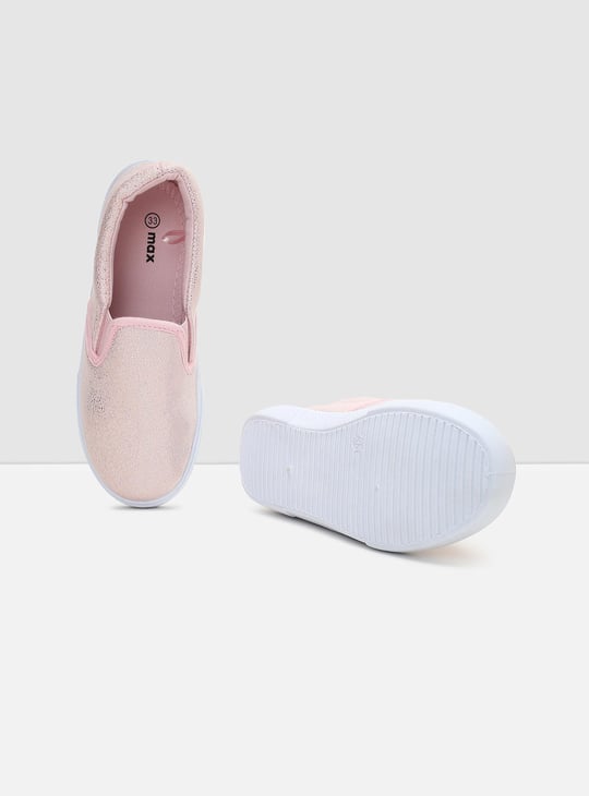 Girls Shimmery Slip-On Casual Shoes