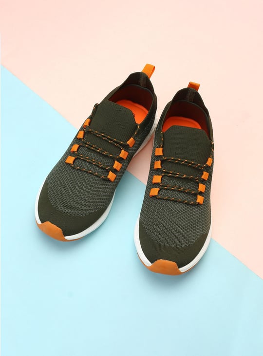 Men Flyknit Lace-Up Sports Shoes