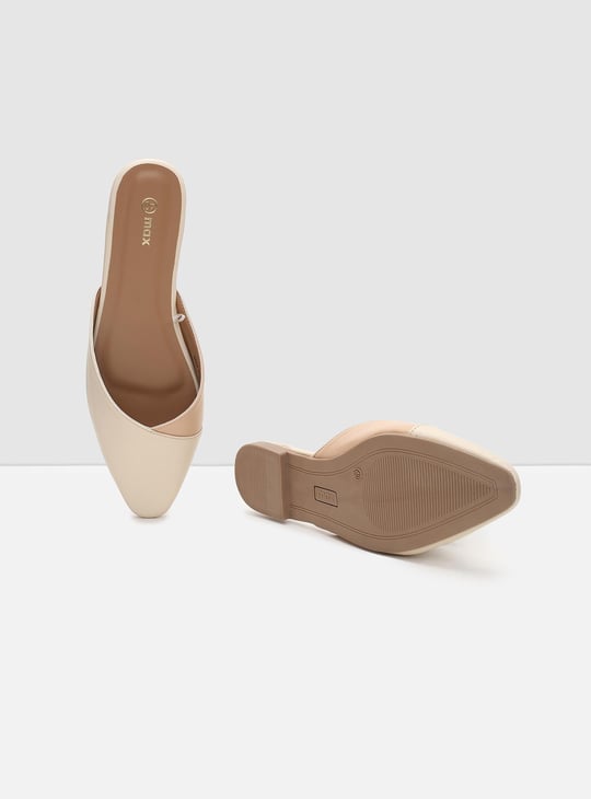 Women Colourblock Closed-Toe Mules