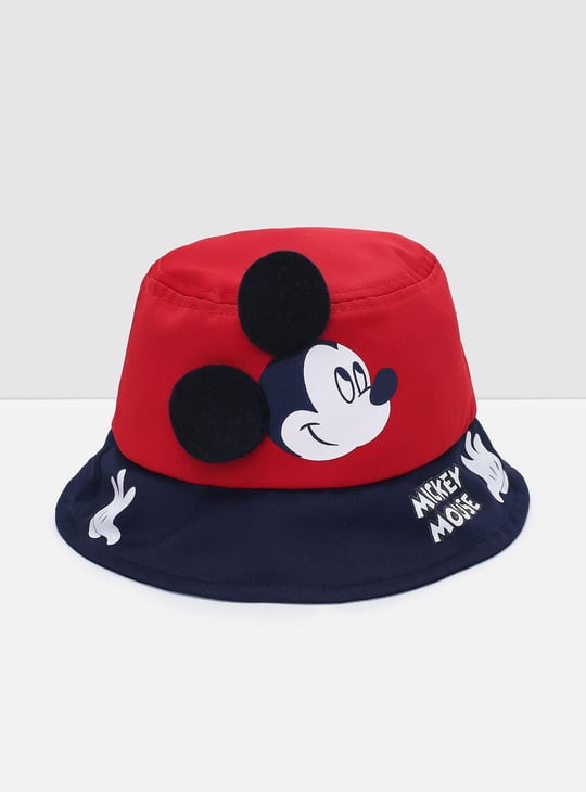Boys Mickey Printed Bucket Cap