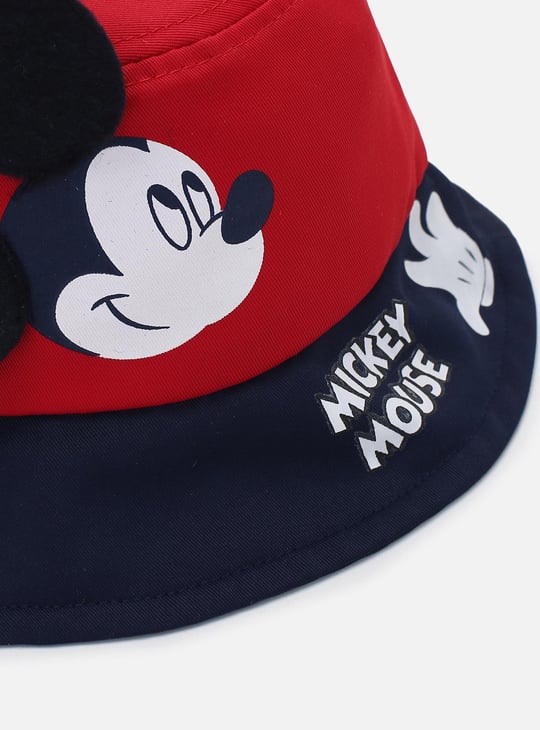 Boys Mickey Printed Bucket Cap