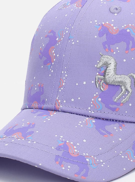Girls Unicorn Printed Baseball Cap
