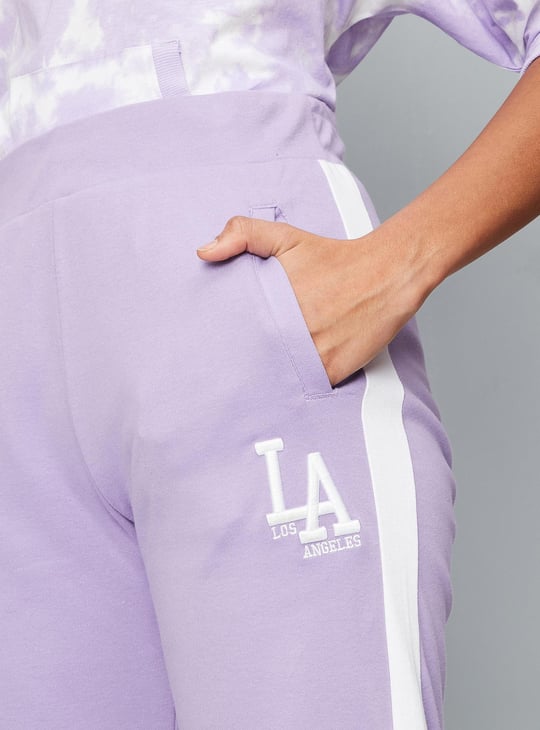 Women Side Taped Wide Leg Track Pants