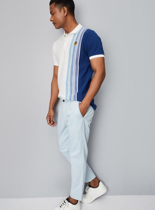 Men Vertical Striped Slim Fit Polo