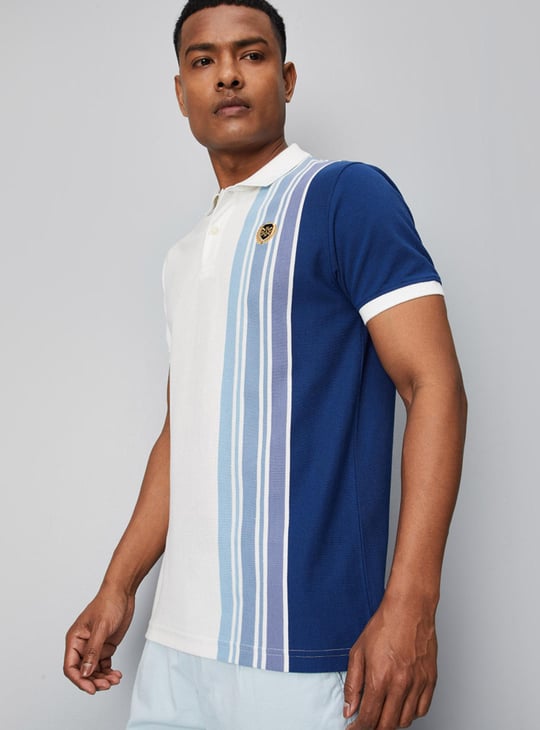 Men Vertical Striped Slim Fit Polo