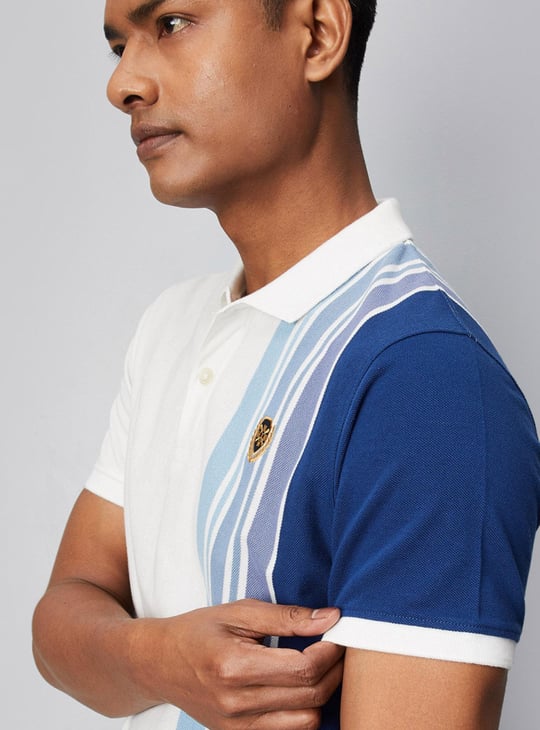 Men Vertical Striped Slim Fit Polo