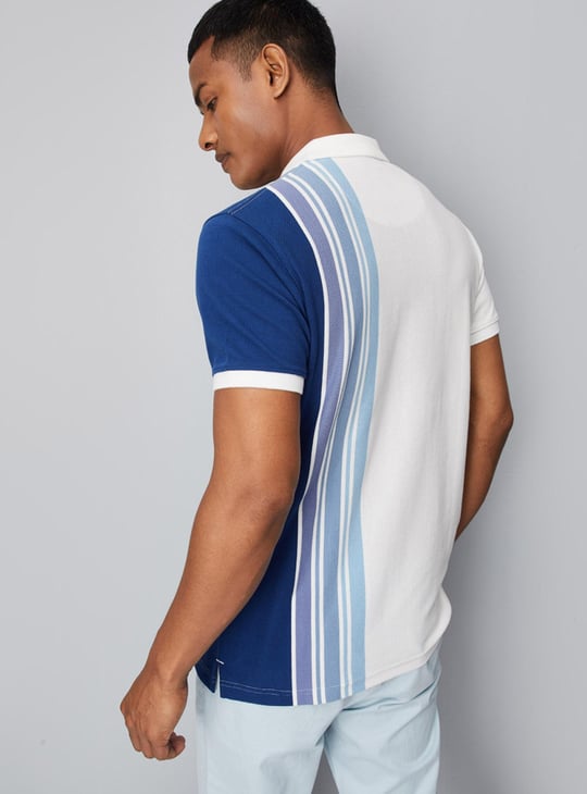 Men Vertical Striped Slim Fit Polo
