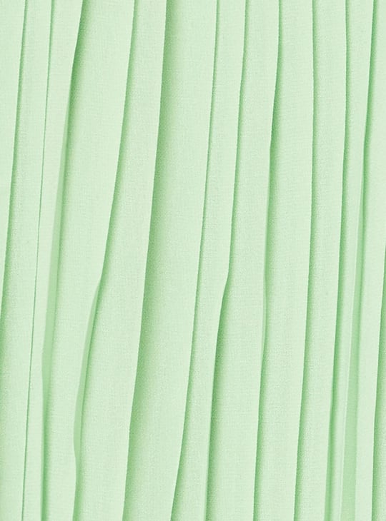 Women Pleated Balloon Sleeve Top