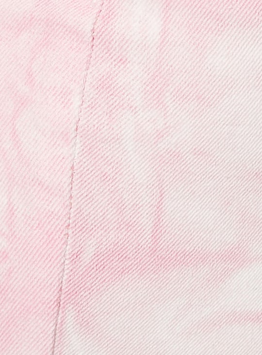 Women Tie and Dye Printed Mom Fit Jeans