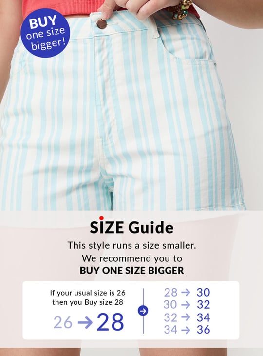 Women Striped Hot Pants