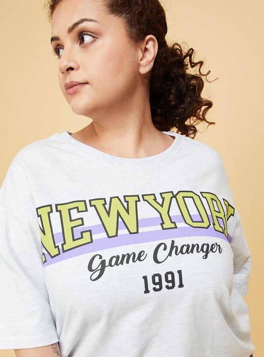 Women Drop Shoulders Graphic T-shirt