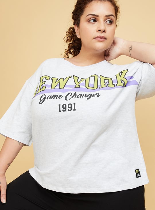Women Drop Shoulders Graphic T-shirt