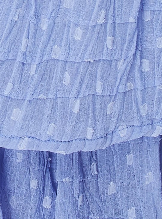 Women Textured Strappy Layered Top