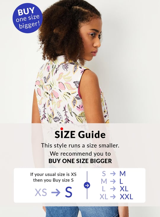 Women Printed Sleeveless Casual Shirt