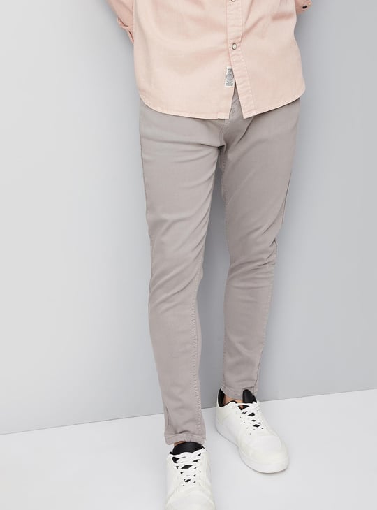 Men Coloured Carrot Fit Jeans