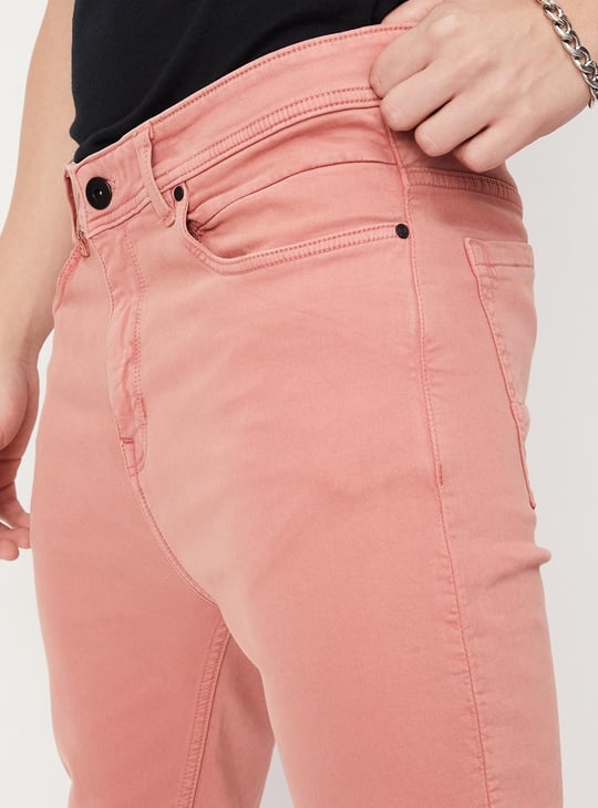 Men Coloured Carrot Fit Jeans