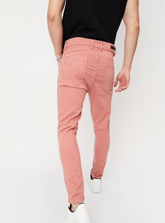 Men Coloured Carrot Fit Jeans