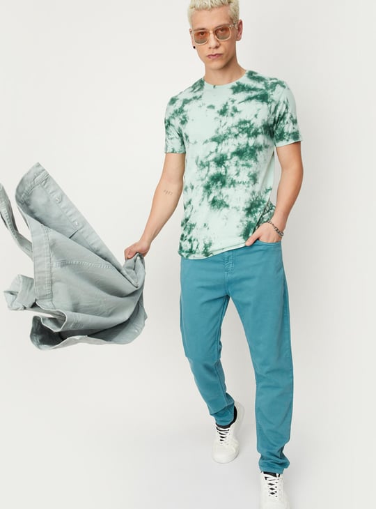 Men Tie & Dye Slim Fit T-shirt