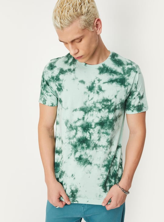 Men Tie & Dye Slim Fit T-shirt