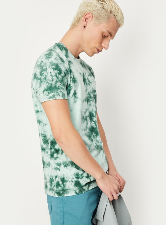 Men Tie & Dye Slim Fit T-shirt
