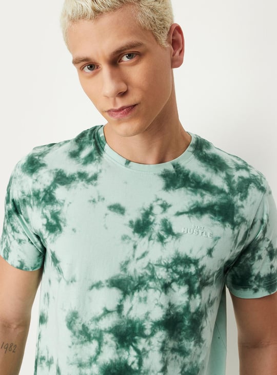 Men Tie & Dye Slim Fit T-shirt