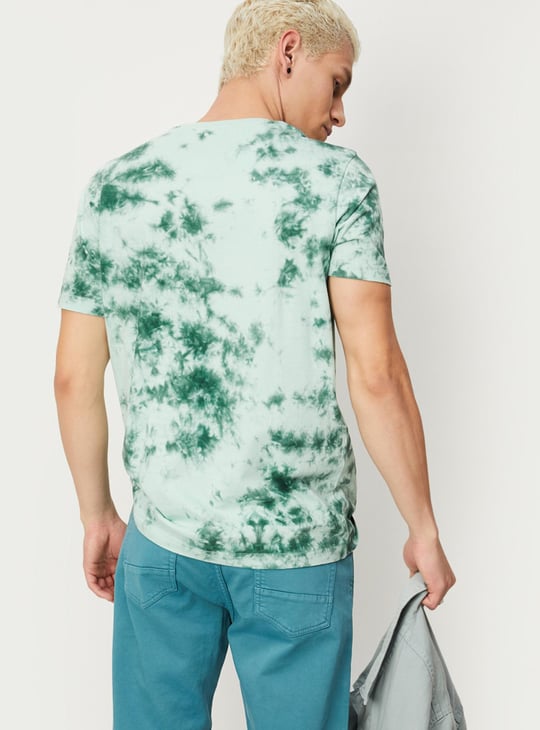 Men Tie & Dye Slim Fit T-shirt