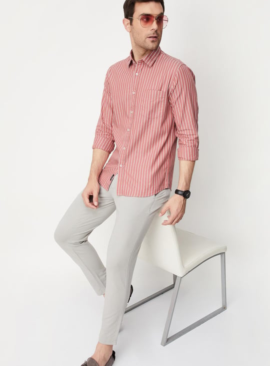 Men Striped Slim Fit Shirt