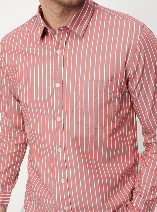 Men Striped Slim Fit Shirt
