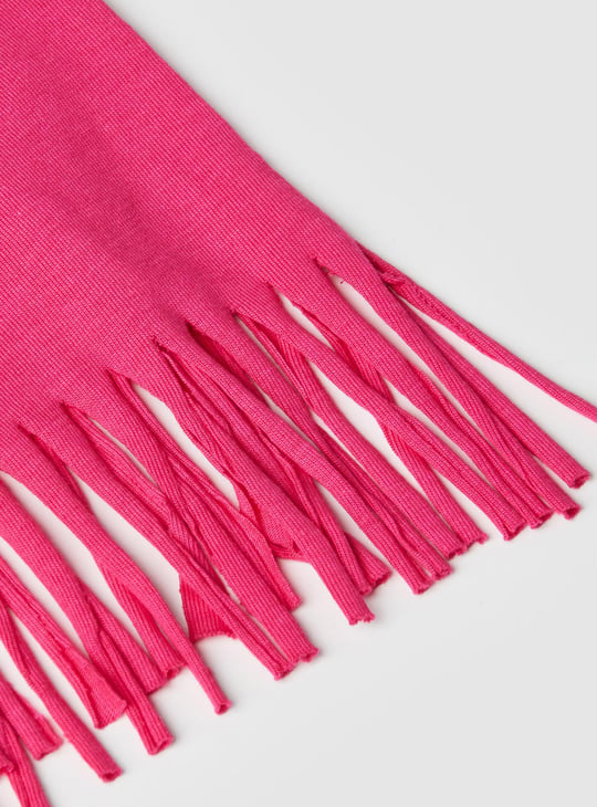 Girls Little Mermaid Fringe Detail Casual Top